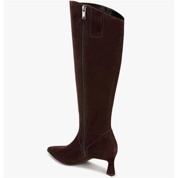 Naturalizer Deesha Tall Knee High Heeled Brown Suede Mahogany Boot 8.5 - Picture 2 of 4